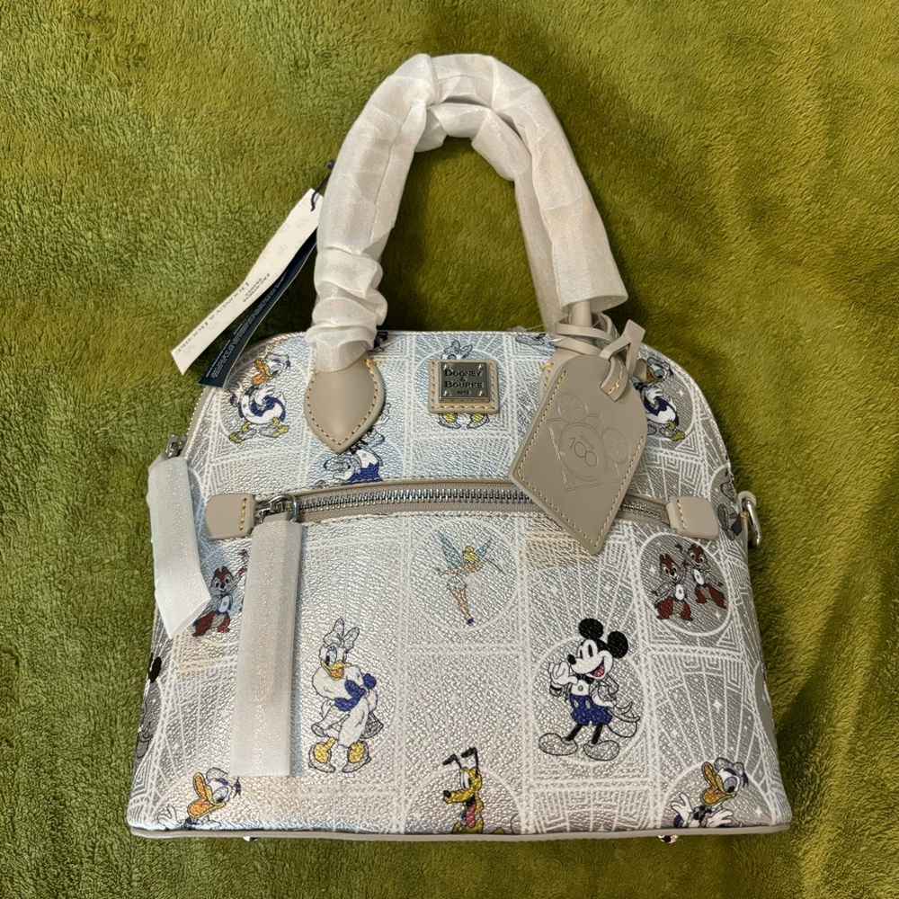 Disney Dooney & Bourke 100th Anniversary Platinum Mickey Tote Bag Purse BNWT